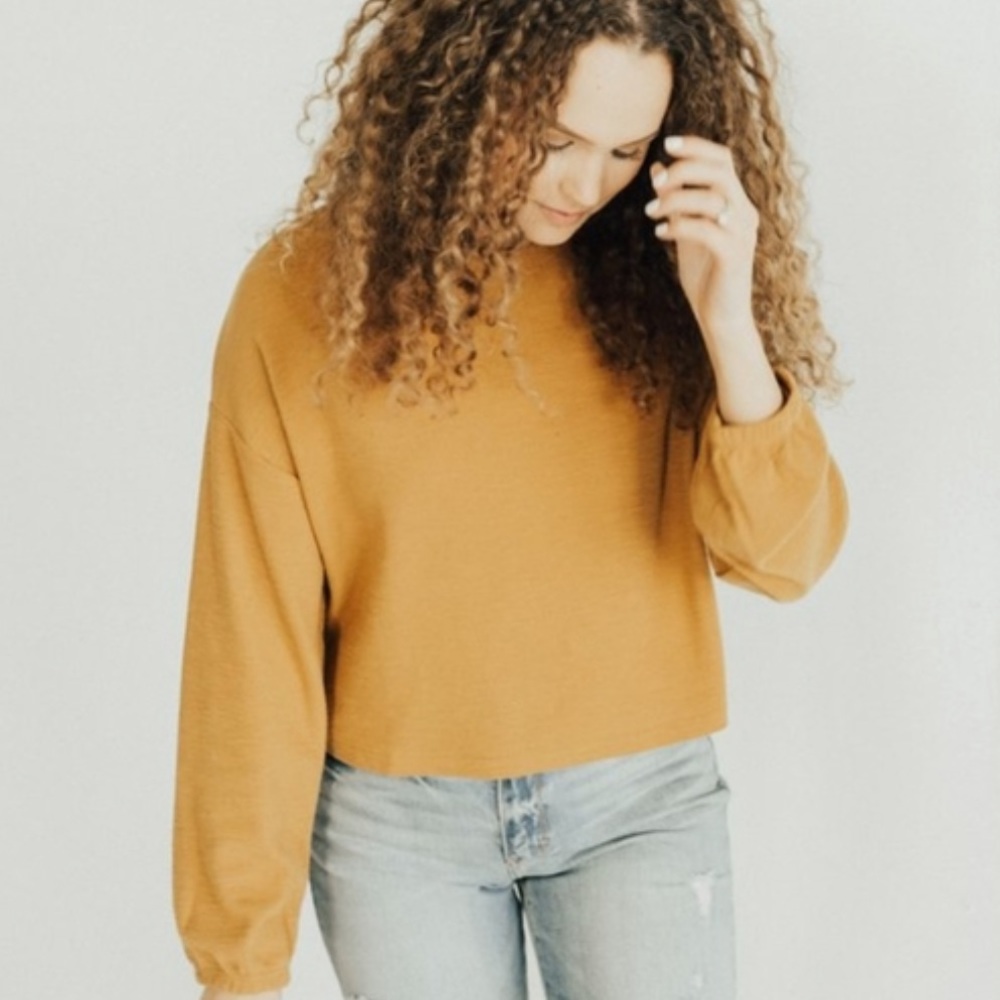 Carly Jean Los Angeles - Kayce Ribbed Long Sleeve Top